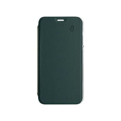 Étui Folio pour iPhone 11 Pro Max en Cuir avec Dos Transparent et Porte-Cartes BEETLECASE Vert foncé