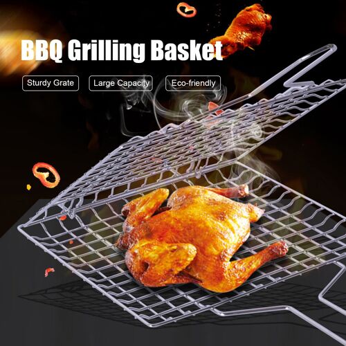 Panier de Barbecue antiadhésif, robuste, pour viande, poisson, légumes, Steak