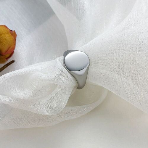 Vnox-Oral Alières À Graver Personnalisées Pour Femme, Bandes De Doigts Géométriques Chics, Accessoire Anti-Allergie, Bijoux En Acier Inoxydable