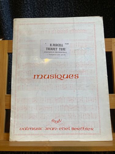 H. Purcell Trumpet Tune Partition Pour Ensemble Jean-Edel Berthier Ed Valmusic