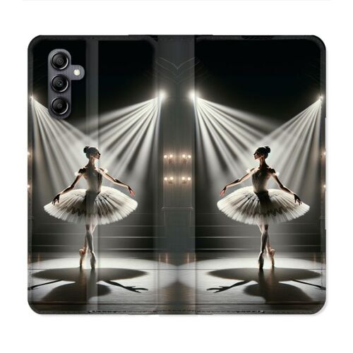 Housse Cuir Portefeuille Pour Samsung Galaxy A55 5g Danseuse Lumière