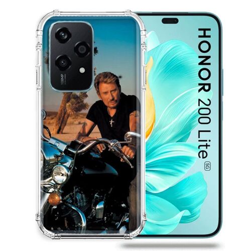Coque Renforcée Pour Honor 200 Lite 5g Musique Johnny Hallyday Moto