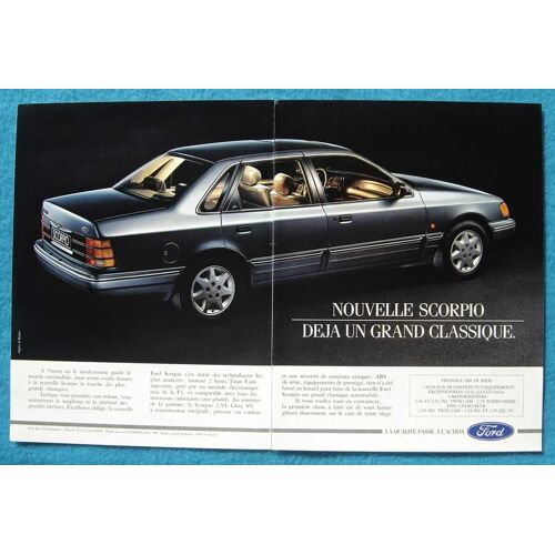 Publicité Papier - Voiture Ford Scorpio De 1990