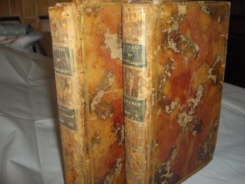 Lot De Deux Livres De Plutarque Chez Jean Baptiste Cussac Libraire 1787