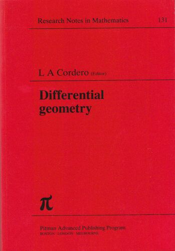 Research Notes In Mathematics: Differential Geometry