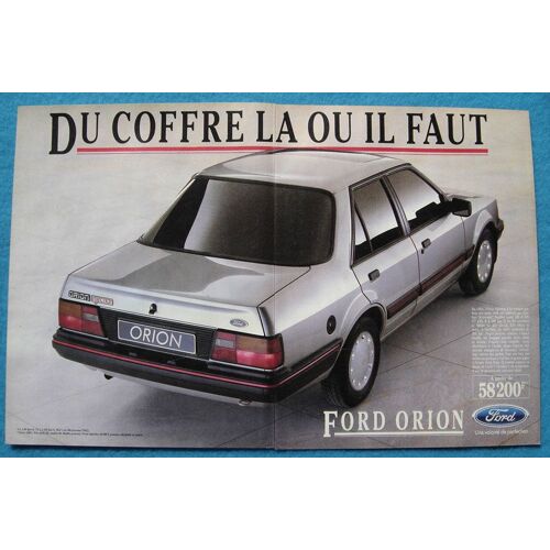 Publicité Papier - Voiture Ford Orion De 1986