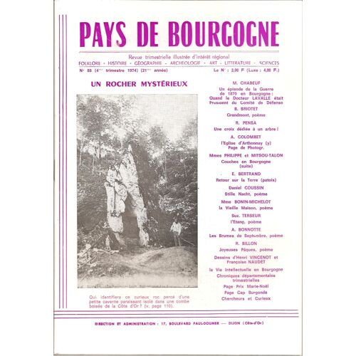 Pays De Bourgogne N° 88 : Une Épisode De La Guerre De 1870 En Bourgogne / ...