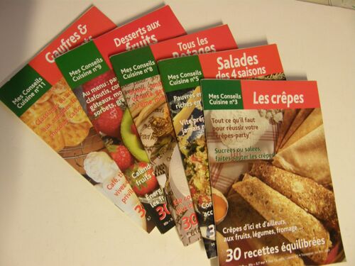Lot "Mes Conseils Cuisine" 5 Livrets De Recettes Simples