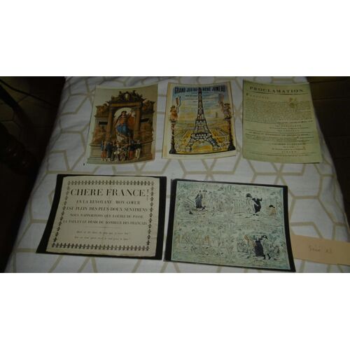 Cartes Postales Simples 10x15cm Sur La Révolution Française Serie 13 Lot De 5 Differentes