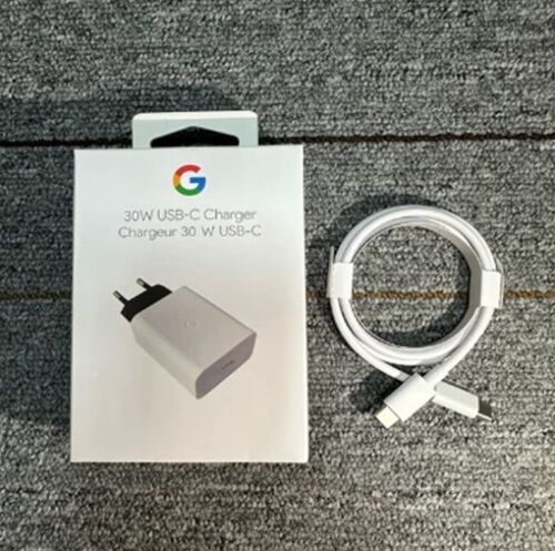 Chargeur UE pour Google Pixel 8 7 6 5 4 Pro A 30W PD Type C Charge Rapide Murale Adaptateur Rapide Compatible avec USB-C Formateurs - Type EU(Box) with cable
