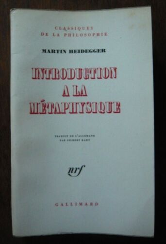 Introduction À La Métaphysique