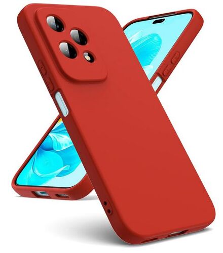 Coque pour Honor 200 Lite 5G - housse etui silicone gel fine + verre trempe - ROUGE