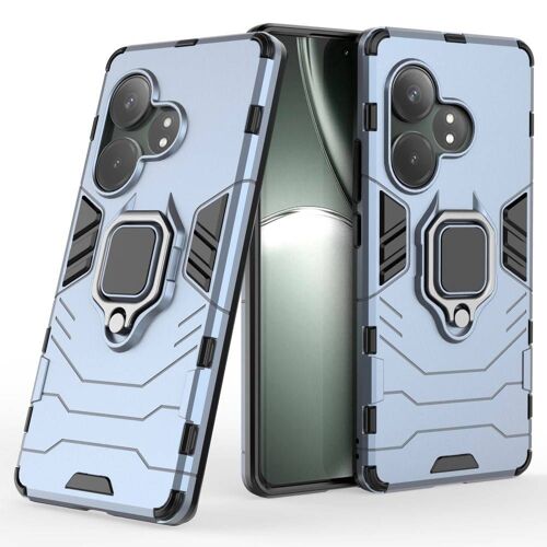 Coque pour Realme GT 6 et GT 6T 5G - housse etui rigide anti choc + film ecran - BLEU FONCE
