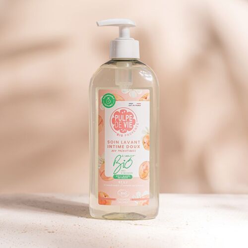 Soin Lavant Intime Avec Prébiotique 400 Ml, À Base De Fruits Antigaspi Bio, Abricot, Pulpe De Vie 