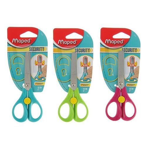 Ciseaux Pour Enfants 13 Cm, Security 3d, Symétriques, Anneaux Ergonomiques, Blister, Miks