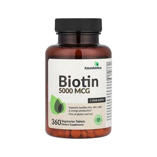Futurebiotics, Biotin , 5,000 Mcg, 360 Vegetarian Tablets 