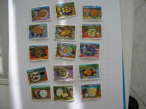 (64)  15 Timbres Oblitérés De France