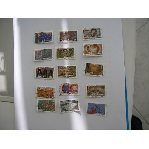 (62) 15 Timbres Oblitérés De France