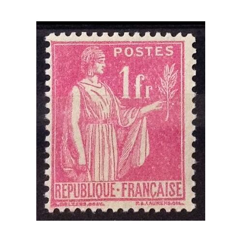 Paix 1f Rose (Superbe N° 369) Neuf* - Cote 4,40 - France Année 1937 - Brn83 - N29542