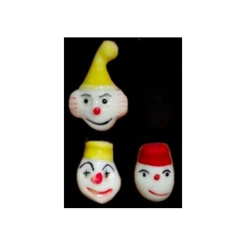 Lot De 3 Fèves Têtes De Clown. Nordia Aria, 2002