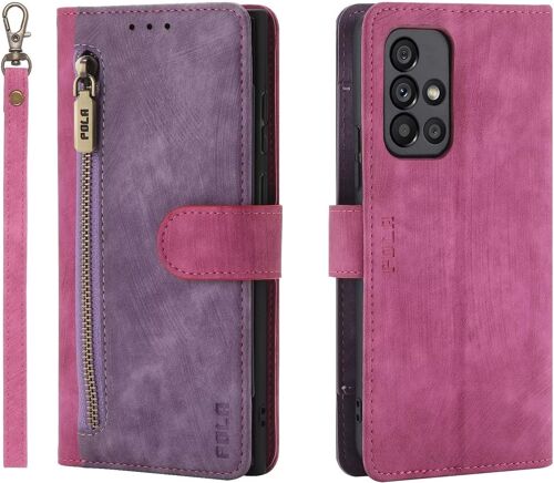 Beek Coque Pour Samsung Galaxy A51 4g,Housse Étui En Cuir Avec Carte Fente Protection Rfid Magnétique,Pu/Tpu Antichoc Portefeuille Flip Téléphone Case Cover,Violet