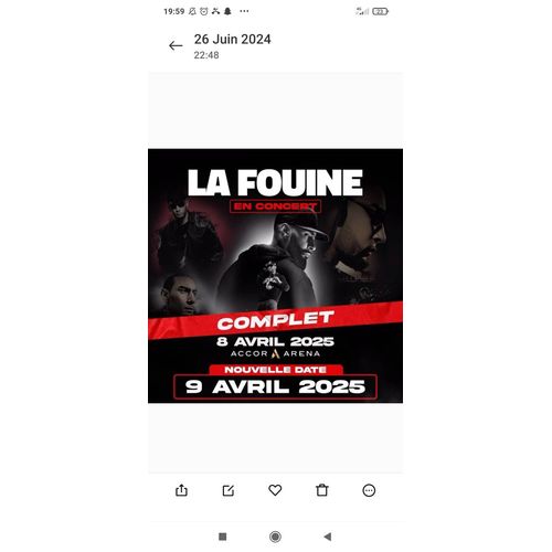 Concert La Fouine Accor Arena 2025