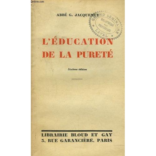 L'education De La Purete