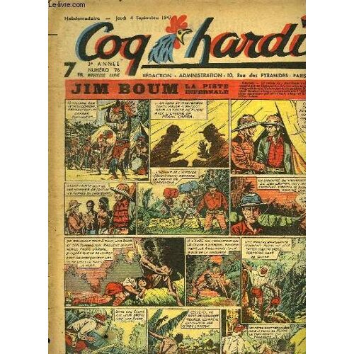 Coq Hardi. 3 Em Annee N° 76. Jim Boum La Piste Infernale.