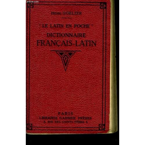 Le Latin En Poche. Dictionnaire Francais-Latin.