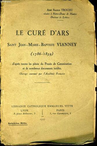 Le Cure D'ars Saint Jean Marie Baptiste Vianney (1786-1859)