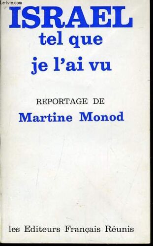 Israel Tel Que Je L'ai Vu