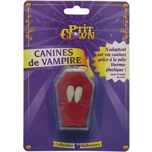 Canines De Vampire - Accessoire De Déguisement - Adulte - Blanc