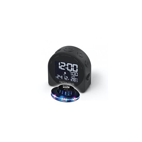 REVEIL MUSE M-09-C Écran LCD avec rétroéclairage blanc - coloris noir - Jeu de lumière Soucoupe OVNI LED