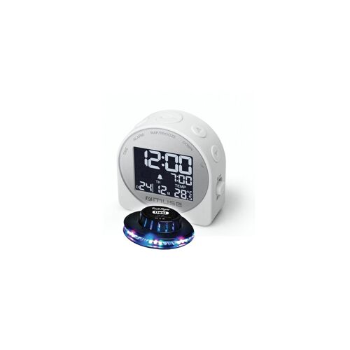 REVEIL MUSE M-09-CW Écran LCD avec rétroéclairage blanc - coloris blanc Jeu de lumière Soucoupe OVNI LED
