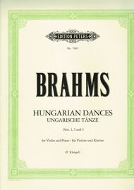 Brahms - Danses Hongroises N) 1-3-5 Pour Violon Et Piano