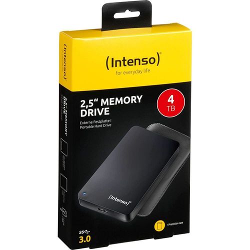 Intenso Memory Drive - Disque dur - 4 To - externe (portable) - 2.5" - USB 3.0 - 5400 tours/min - mémoire tampon : 8 Mo - noir