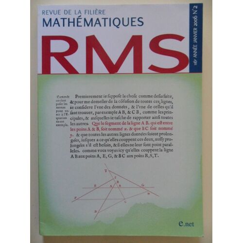 Rms 116/2 Janvier 2006