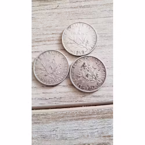 Pièces Argent 1 Franc Semeuse