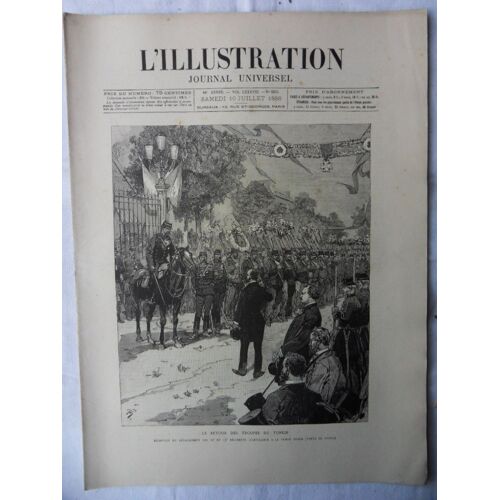 Hebdomadaire L Illustration N°2263 Du 10 07 1886
