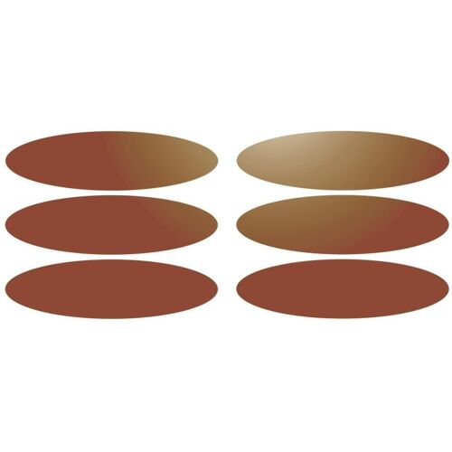 6 Bandes Adhésives Réfléchissantes Pour Signalisation Sur Casque 9x2.5 Cm Marron Réfléchissant