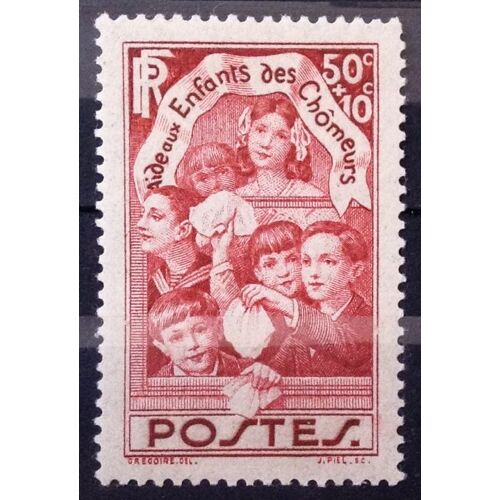 Aide Aux Enfants Des Chomeurs 50c+10c (Superbe N° 312) Neuf* - Cote 5,35 - France Année 1936 - Brn83 - N29533