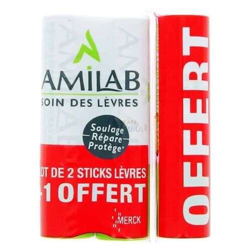 Amilab Stick Levres X 2 + 1 Offert Multicolore