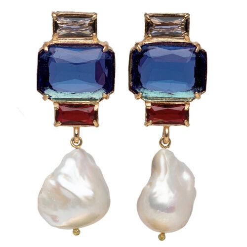 Bambina-Boucles D'oreilles En Perles Cloutées De Diamants Pour Femmes, Bijoux À La Mode, Vente En Gros Et Directe, Vg 6 Ym