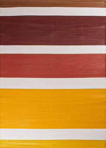 Tapis Extérieur Réversible Motif Ligne - Multi - 120x160 Cm