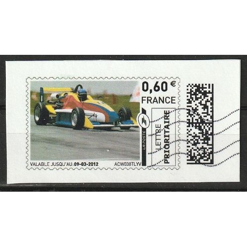 Timbre Imprimé Lettre Prioritaire 0.60 Euro Avec "Formule1" Valable Jusqu'au 09-03-2012