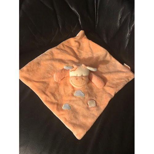 Doudou Plat Girafe Doukidou Dou Kidou Orange Tâches 27 Cm