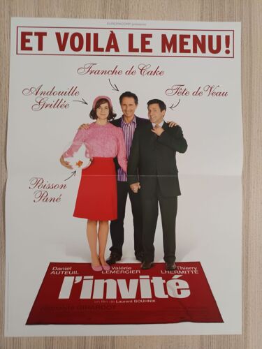 L'Invité - Véritable Affiche De Cinéma - État Comme Neuf. Dimensions 40x54 Cm - Film De Laurent Bouhnik, Avec Valérie Lemercier, Daniel Auteuil, Thierry Lhermitte - Poster - Année 2007