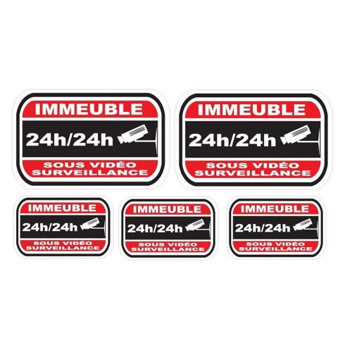 Sticker Dissuasifs Pour Alarme Et Video Surveillance Immeuble