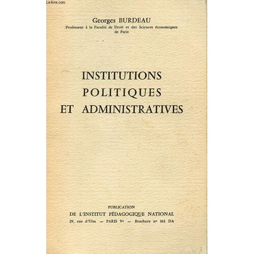 Institutions Politiques Et Administratives