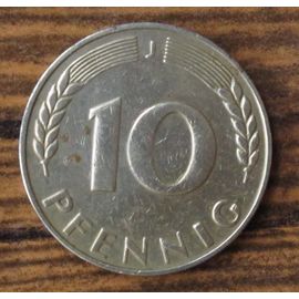 10 Pfennig Bank Deutscher Länder 1949 Série J